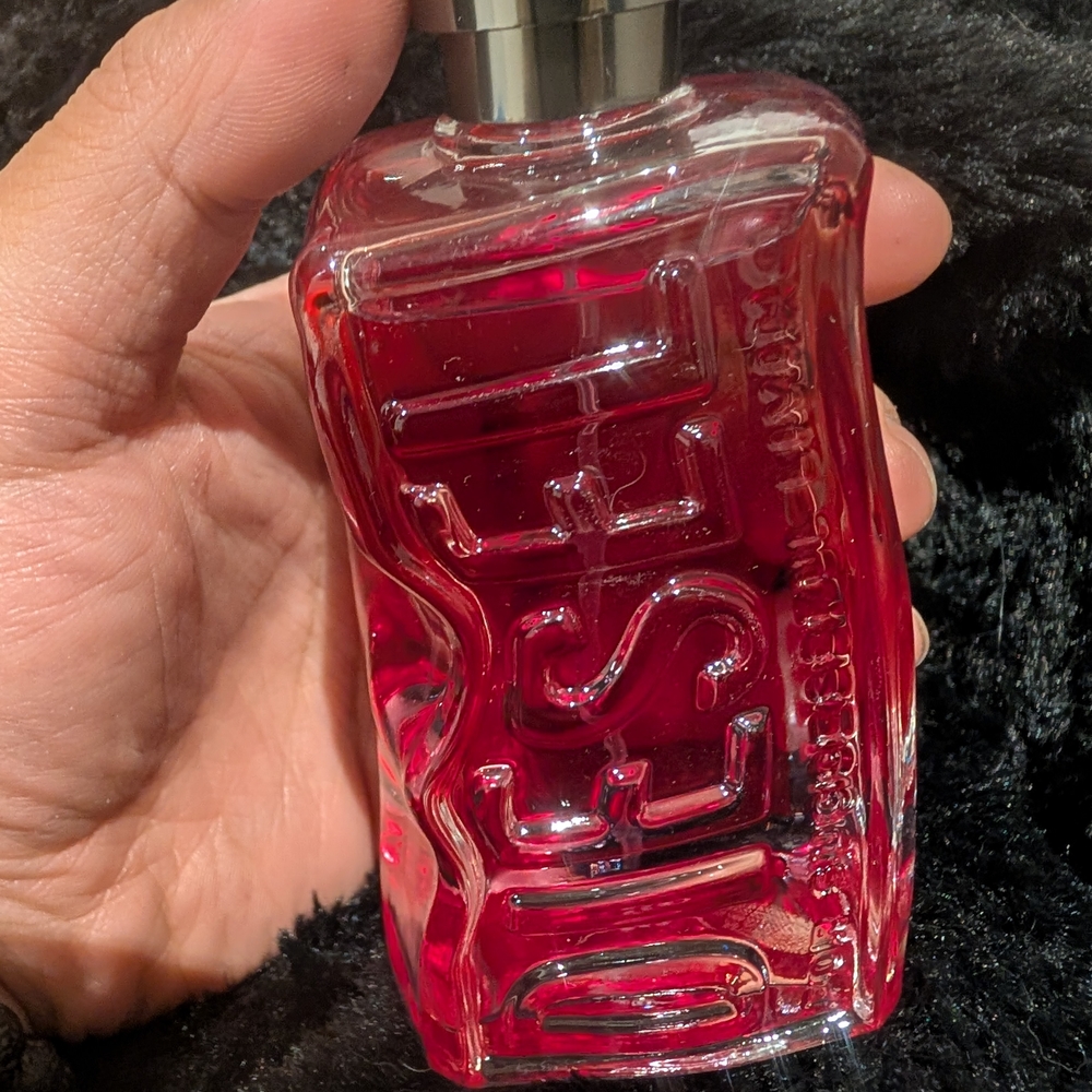 Diesel Red Embossed Glass Bottle - Picture 2 of 3